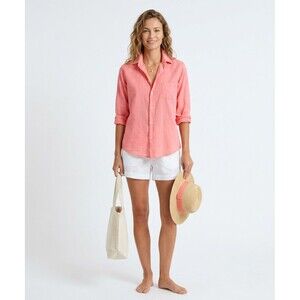 Frank & Eileen Eileen Relaxed Fit Cotton Voile Pink Sm Button Down Summer Weight